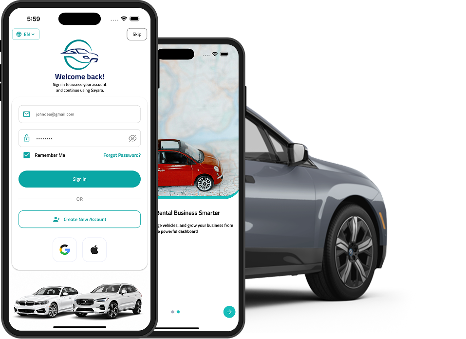 Vehicle Selection Screen
